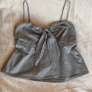 Bleuh Ciel Black and White Striped Camisole